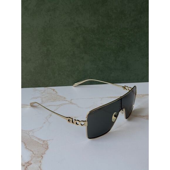 NEW Gucci GG1936S Gold Mask Grey Lens Sunglasses $710 main image 4